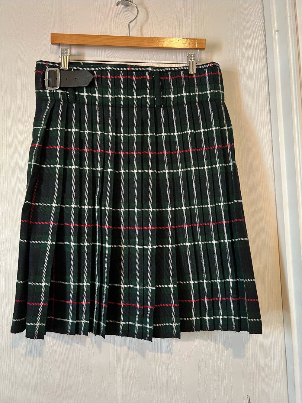 Scottish Design Tartans Green White Red Tartan Plaid Kilt Men Size 32